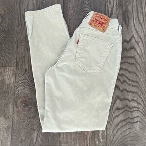LEVI’S Vintage Y2K 550 Relaxed Fit Tapered Leg Tan Corduroy Pants Size 6